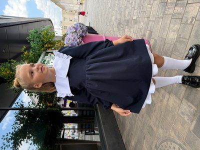 Марта - Сучасна шкільна форма для дівчинки з коміром фото