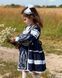 Стефі - Сукня для дівчинки з вишитими колосками в синьому кольорі фото 4